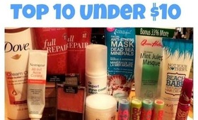 Top 10 Under $10 Beauty Tag