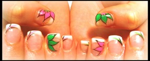 french with hand painted flowers