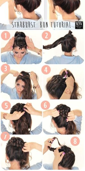 See how to do this hairstyle on yourself here 

http://www.makeupwearables.com/2014/06/starburst-braided-bun-hairstyle.html