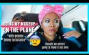 FULL GLAM ON THE PLANE | GRWM ON AN AIRPLANE