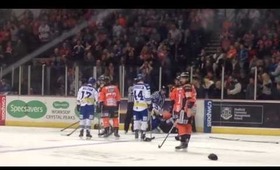 Danny Meyers vs Gerome Giudice - Sheffield Steelers vs Coventry Blaze 9/2/14