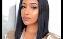 Straight Lace Front Wigs Middle Part Short Bob Wigs