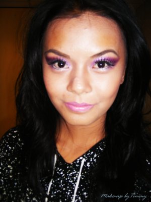 Make-up that I did on my friend, Ghia. She requested a purple look ala Katy Perry so I came up with this :)