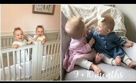 Twins 9 + 10 Month Update: June and Violet | Kendra Atkins