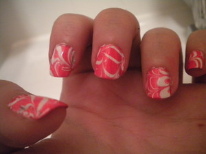 First try at water marbeling, LOVE it~