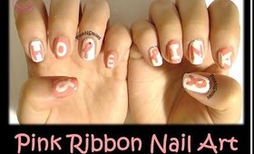 Pink Ribbon Nail Art (Breast Cancer Awareness Month)