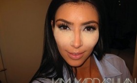 Kim Kardashian highlight and contour tutorial