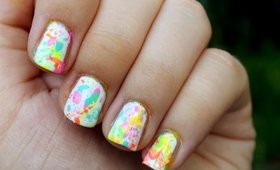 Neon Splash Nail Art Tutorial