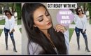 GET READY WITH ME! Everyday Makeup, Hair Outfit | 2016
