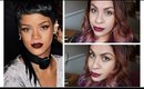 Rihanna Inspired Fall / Autumn Dark Lips Makeup Tutorial | TheRaviOsahn