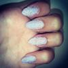 Pastel purple 3D nails with salt