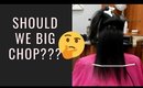Detailed Silk press on natural hair! Should we big chop? (VOICE OVER)