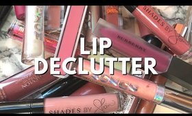 LIQUID LIPSTICK & LIP GLOSS DECLUTTER FOR 2020 💋 DRUGSTORE & HIGH END MAKEUP DECLUTTERING