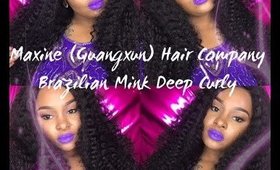 Maxine Hair ( Guangxun) Hair  | Brazilian Mink Deep Curly | First Look