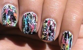 Color Acid Wash - NO Tools !! Beginners Nail art without tools Easy Nail Designs without using tools