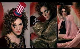 American Freak Show. Circus Fashion Photoshoot.  4 makeup looks 1 shoot.