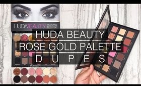 HUDA BEAUTY ROSE GOLD PALETTE DUPES WITH MAKEUP GEEK EYESHADOWS I Futilities And More