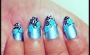 Easy Animal Print Nail art Tutorial with Roses