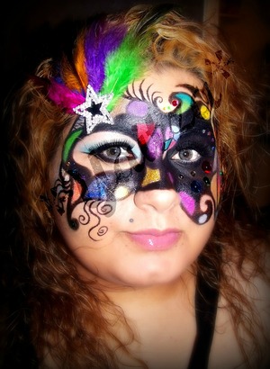 Halloween its here!!! Lol.. MardiGras Mask.. 
Hey girls this look is my entry for a Facebook Makeup Halloween Contest,, can you help me to win?? Just go to http://www.facebook.com/coloristaco press like, then find my pic and press like to,, I'll really ap