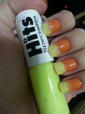 Orange & Flour nails :)