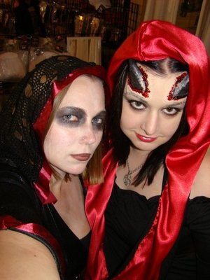 Halloween make up. Me and my friend Casey