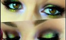 Pop Of Green Going Out Makeup Tutorial Using Make Up For Ever Artist Shadows