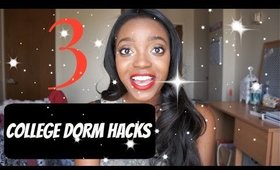 3 College Dorm Hacks | Collab w Nikolina Lime