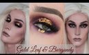 Gold Leaf Burgundy Smokey Eye Drag Queen Makeup Tutorial