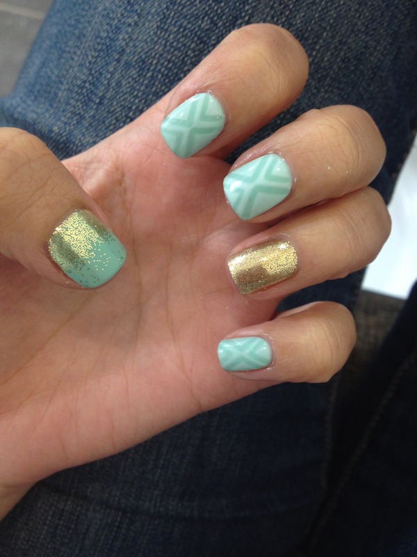 Mint party nails | Giselle C.'s Photo | Beautylish