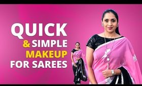 Simple & Quick Makeup Looks For Sarees | Get Ready With Me On Valentines Day | GRWM | deepikamakeup
