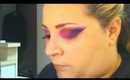 pink and purple crazy dramatic eyeshadow make-up tutorial