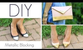 DIY Metallic Blocking :: Style Trend 2012 (Shoes & Purse)