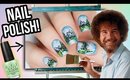 Following A Bob Ross Painting Tutorial ON MY NAILS!