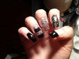 Black and Glitter random designs