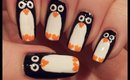 Super Easy & Cute Penguin Nails