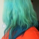 My accidental full head of blue hair O.o