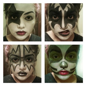 Some friend challenge me to do all four artist from the band Kiss, and here is the final look.