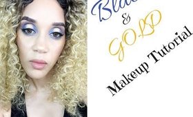 Blue & Gold GLAM Makeup Tutorial | Makeigurl