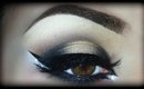 Sexy and Sultry Black & Gold Arabic Makeup Tutorial using Motives Cosmetics