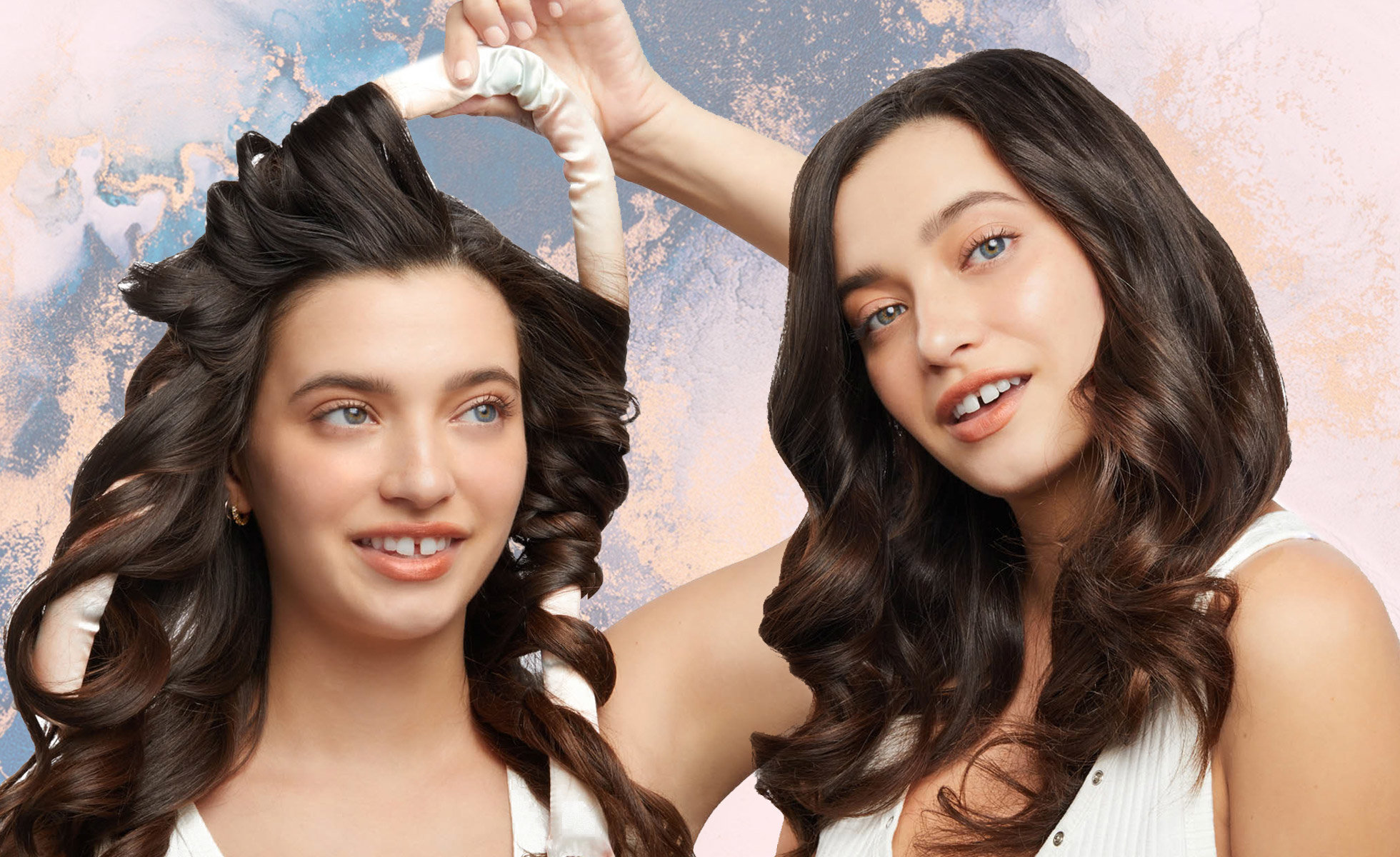 Photo: Model using Kitsch Heatless Curling Set | Images courtesy of Kitsch