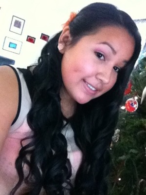I did this for Christmas dinner :) also wearing pink eyeshadow.  :P
