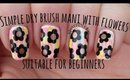 Simple Dry Brush Acid Wash Flower Nail Art Design For Beginners. Step by Step Tutorial | Stephyclaws