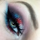 Fourth of July Glittery Red White & Blue WEARABLE Makeup Tutorial