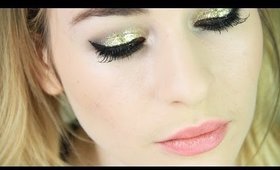 GOLD GLITTER PROM & PARTY MAKEUP TUTORIAL!