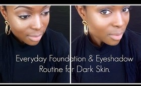 Everyday Neutral Foundation and Eyeshadow for Dark Skin