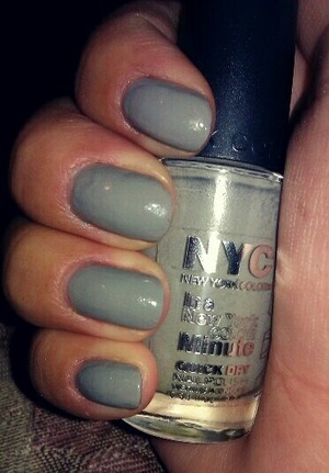 had to swatch this color! I love this opaque cement gray!! my favorite so far!! :)