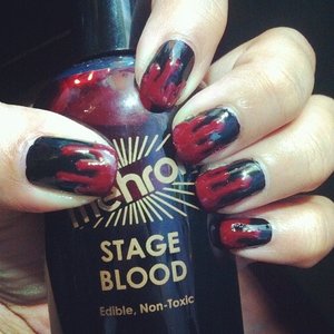 blood dripping nails