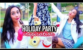 Holiday Party Hair Makeup & Outfit Ideas + Snacks!