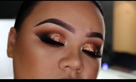 Copper Glitter Eyes Makeup Tutorial