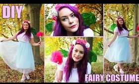 Fairy Halloween Costume (DIY Cellophane Wings, costume & makeup)